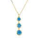 Loisir Necklace 01L15-01266 with gold brass and semi precious stones (zirconia)