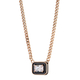 Loisir Necklace 01L15-01320 with rose gold brass and semi precious stones (enamel and zirconia)