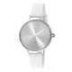 Loisir Watch 11L07-00284 with silver metallic case and silicon strap