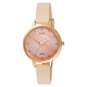 Loisir Watch 11L75-00319 with rose gold metallic case and silicon strap