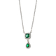 Oxette Sterling Silver Necklace 01X01-05241 with platinum plating and semi precious stones (zirconia)