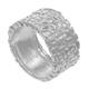 Handmade sterling silver ring Evrima with platinum plating ENG-TR-2337