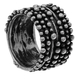 Handmade sterling silver ring Evrima with black plating ENG-TR-2338-M