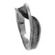 Handmade sterling silver ring Evrima with black plating ENG-TR-2341-M