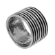 Handmade sterling silver ring Evrima with black plating ENG-TR-2344-M