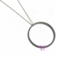 Oxette Sterling Silver Necklace with Platinum Plating. Product Code : [01X01-03853]